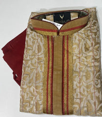 DESIGNER MENS KURTA SET, SIZE 38 - MIRASILKS DESIGNER MENS KURTA SET, SIZE 38