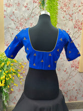 Royal blue blouse with small bhutas