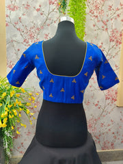 Royal blue blouse with small bhutas