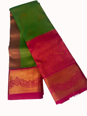 Kelly Green semi silk saree - MIRASILKS Kelly Green semi silk saree