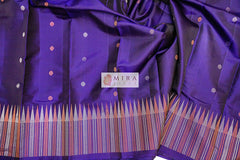 Midnight Blue Kanjivaram Silk Saree - MIRASILKS Midnight Blue Kanjivaram Silk Saree