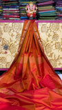 Orange Bengal Silk Saree