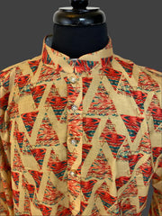 Beige Cotton Men's Kurta - MIRASILKS Beige Cotton Men's Kurta