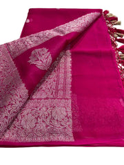 Dark Fuchsia Banaras Khaddi Saree