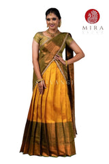 Gold and green border Langa Voni - MIRASILKS Gold and green border Langa Voni