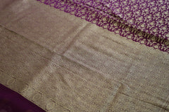 Deep Wine Georgette Design Banarasi saree - MIRASILKS Deep Wine Georgette Design Banarasi saree