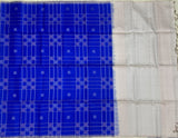 Royal Blue Saree with Light Grey pallu