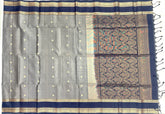 Moss Green Silk Saree with Coffee Brown