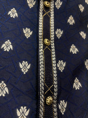 Navy Blue Ethnic Men's Kurta Set - MIRASILKS Navy Blue Ethnic Men's Kurta Set