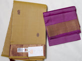 Chandan Kanjivaram Saree with purple Border & pallu