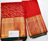 Red Kanjivaram Saree with Golden Border