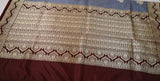 Elegant Pure Silk Gray Banaras Katan Silk Saree