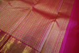 Blush Pink Kanjivaram Saree with Golden Zari Border