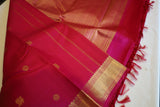 Blush Pink Kanjivaram Saree with Golden Zari Border