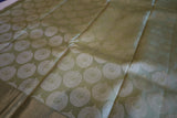 Wedding Pastel -Pistachio Green Kanjivaram Saree with Silver Zari