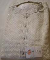 Beige Men's Kurta set