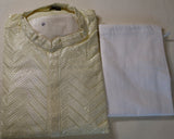 Light Yellow Men's piece Kurta set