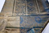Featured Peacock Blue Tissue - semi Kanjivaram wedding sari