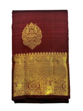 Maroon Kanjivaram Saree with Gold Border - MIRASILKS Maroon Kanjivaram Saree with Gold Border