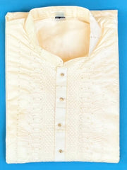 Lucknowi print sequins -cream - MIRASILKS Lucknowi print sequins -cream