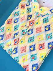 Lucknowi Mens Kurta - Multicolor Patterns - MIRASILKS Lucknowi Mens Kurta - Multicolor Patterns