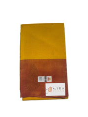 Mango Yellow Kanjivaram Saree with Tangerine Pallu