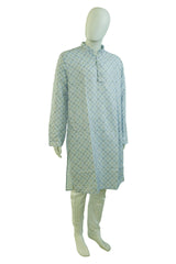 Lucknowi Mens  print Kurta Sets - MIRASILKS Lucknowi Mens  print Kurta Sets