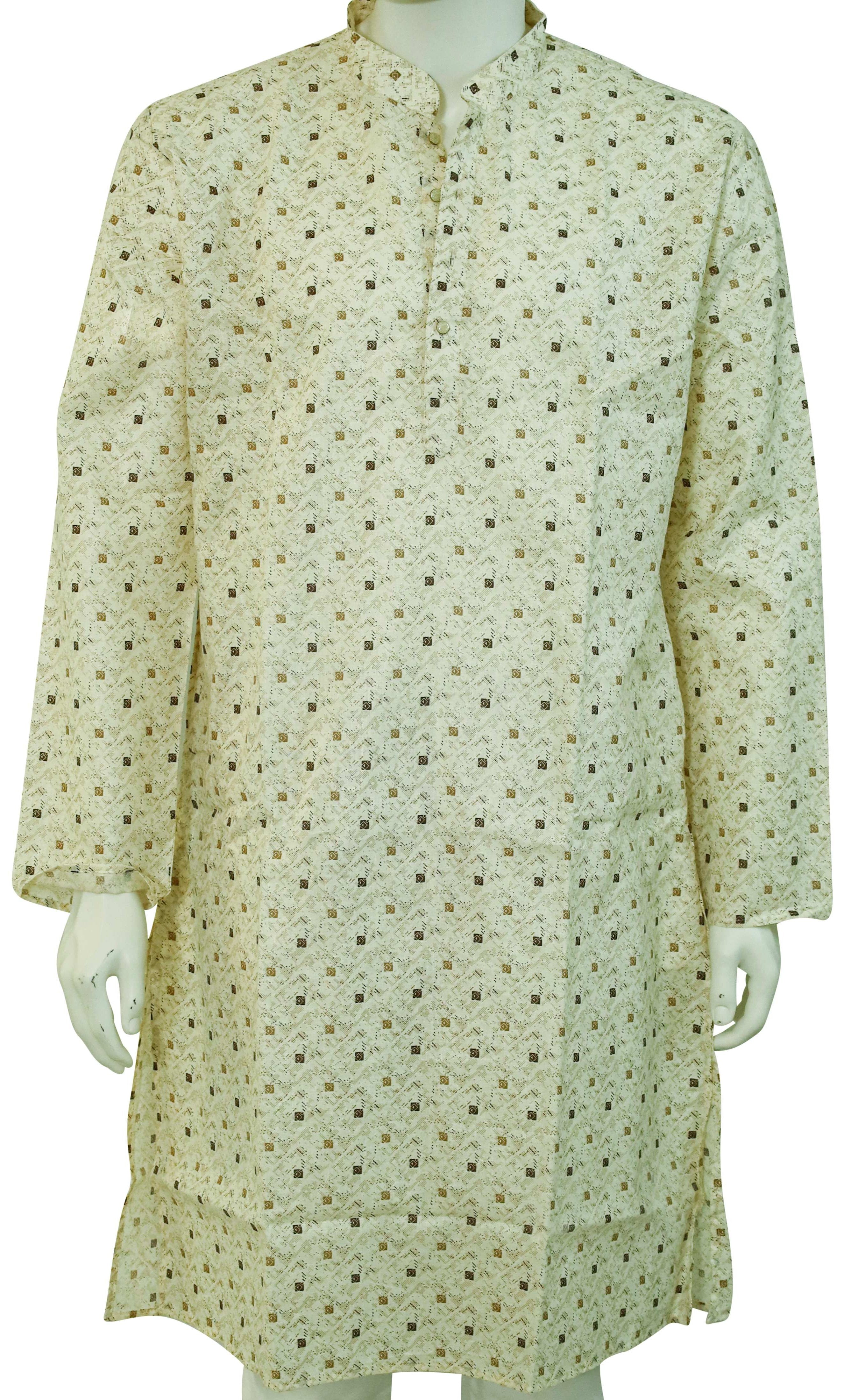 Lucknowi Mens print Kurta Sets - MIRASILKS Lucknowi Mens print Kurta Sets