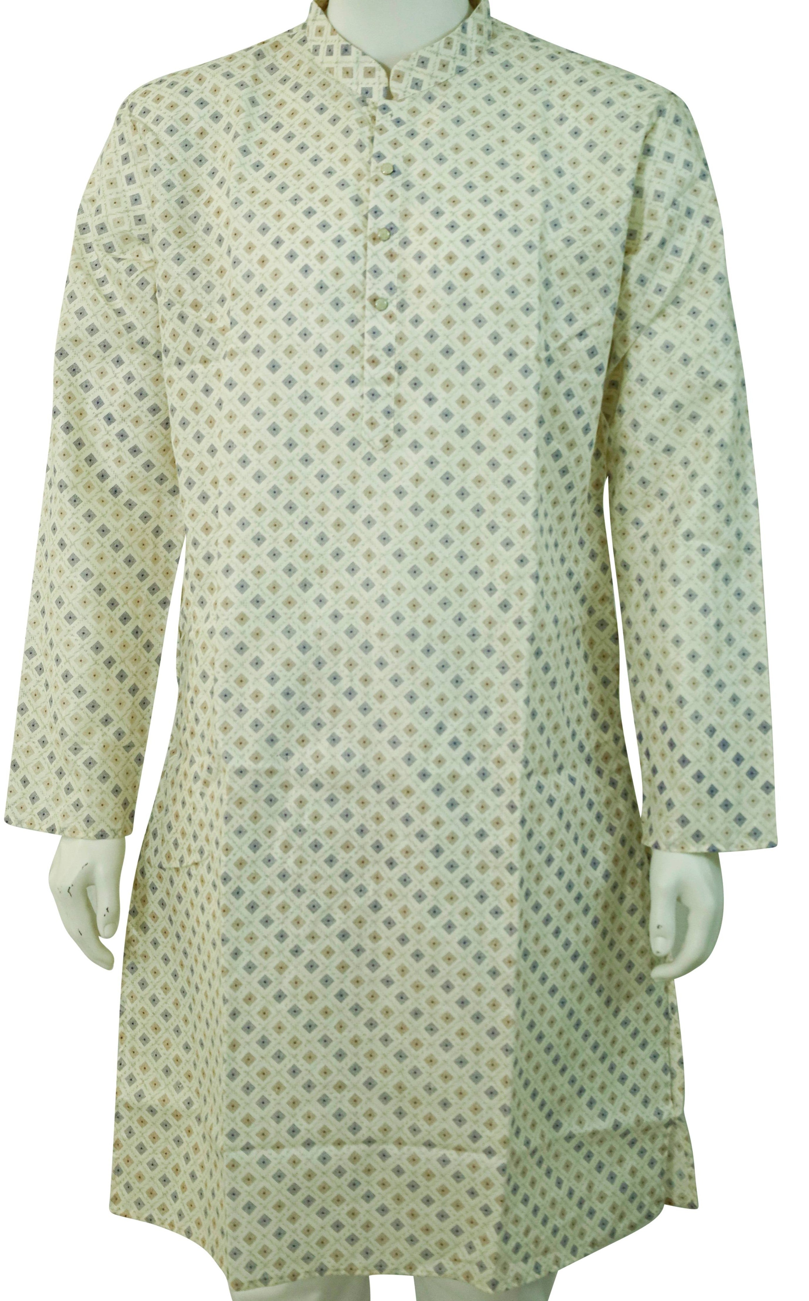 Lucknowi Mens print Kurta Sets - MIRASILKS Lucknowi Mens print Kurta Sets