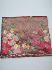 Metallic Pink Tissue Embroidery Saree - MIRASILKS Metallic Pink Tissue Embroidery Saree