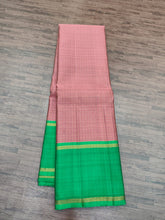 Copper Rose Kattam Kanjivaram Saree with Green Border