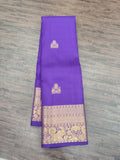 Deep Indigo Ganda Berunda Motif Kanjivaram Saree