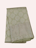 Wedding Pastel -Pistachio Green Kanjivaram Saree with Silver Zari