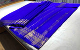 Royal Blue Mysore Pure Silk Saree With Gold Zari Border
