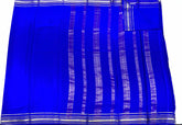 Royal Blue Mysore Pure Silk Saree With Gold Zari Border