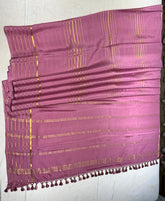 Pure Mysore Mauve Pink color Saree - Silk Mark Certified
