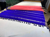 Pure Mysore Silk Watermelon pink color Saree With blue border - Silk Mark Certified