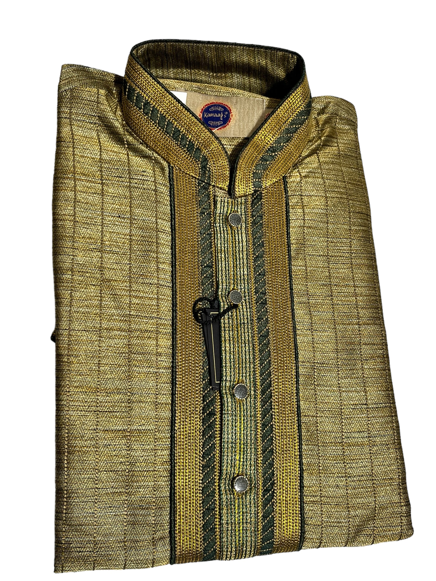 Olive green men kurta set - MIRASILKS Olive green men kurta set