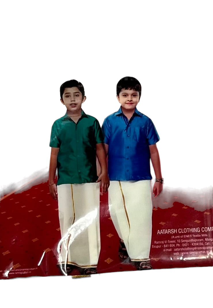 Boys 12 years dhoti - stick type - MIRASILKS Boys 12 years dhoti - stick type
