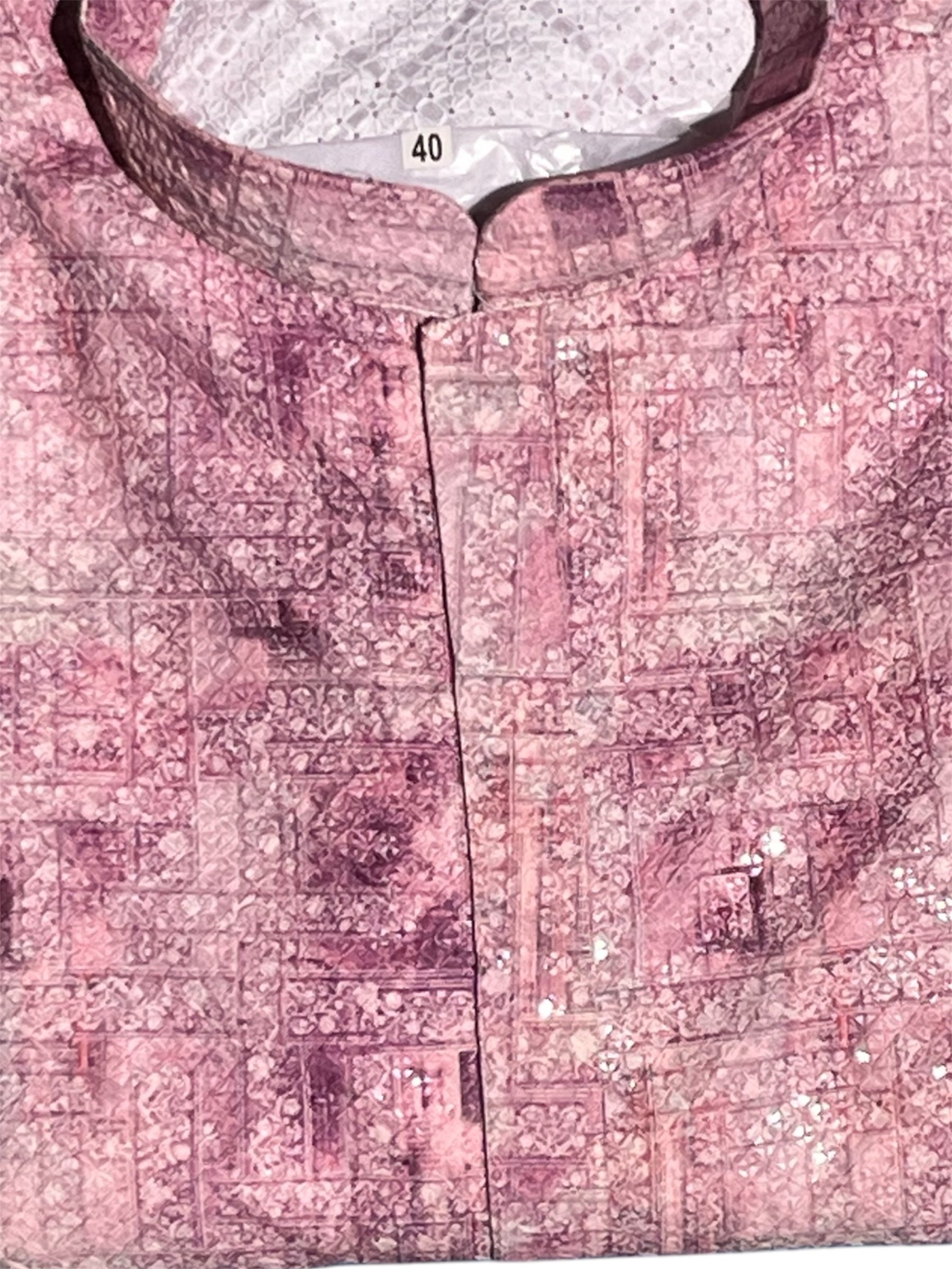 Lucknowi Mens print Kurta -Mauve - MIRASILKS Lucknowi Mens print Kurta -Mauve