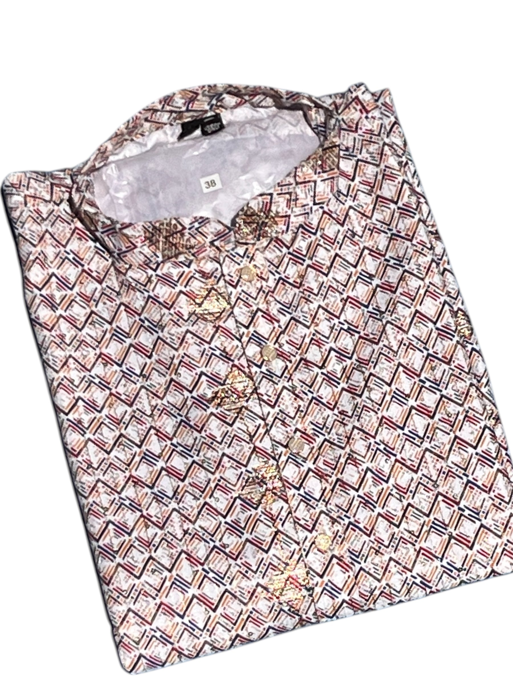 Lucknowi Mens Kurta - Checked patterns - MIRASILKS Lucknowi Mens Kurta - Checked patterns