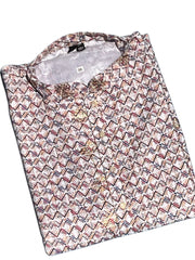 Lucknowi Mens Kurta - Checked patterns - MIRASILKS Lucknowi Mens Kurta - Checked patterns