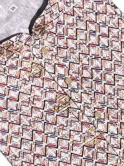 Lucknowi Mens Kurta - Checked patterns - MIRASILKS Lucknowi Mens Kurta - Checked patterns