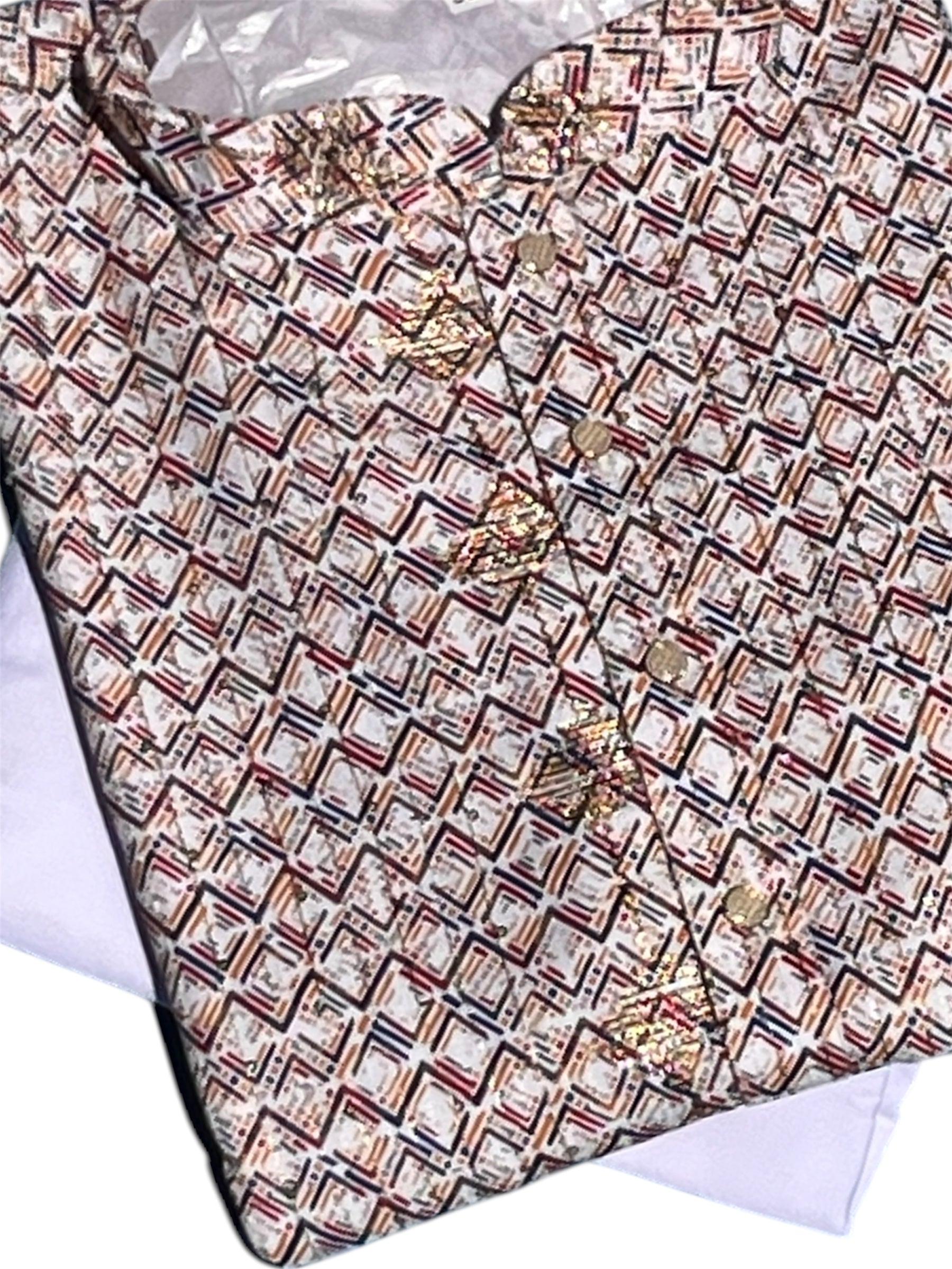 Lucknowi Mens Kurta - Checked patterns - MIRASILKS Lucknowi Mens Kurta - Checked patterns