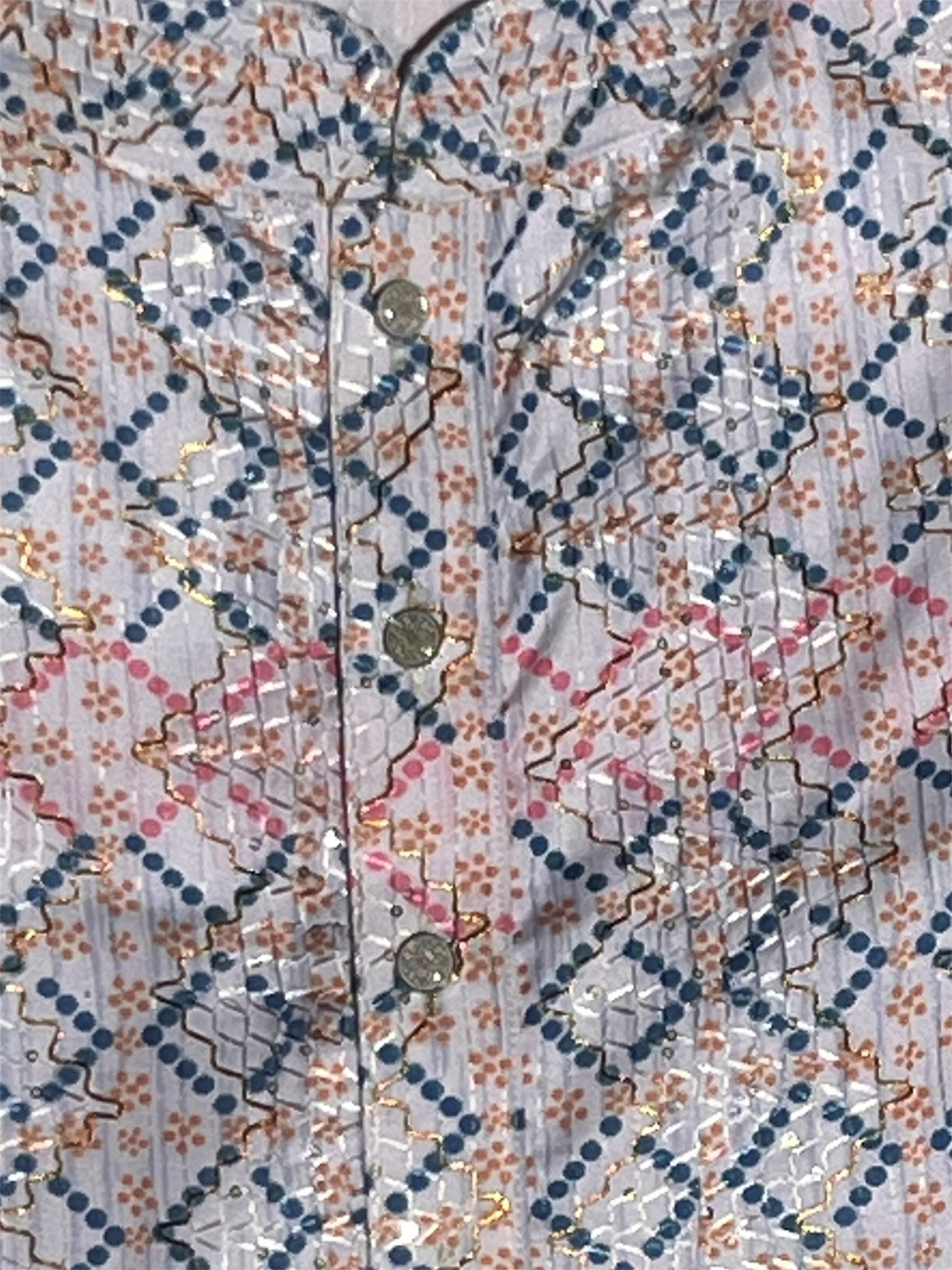 Lucknowi Mens Kurta -Geo pattern-green - MIRASILKS Lucknowi Mens Kurta -Geo pattern-green