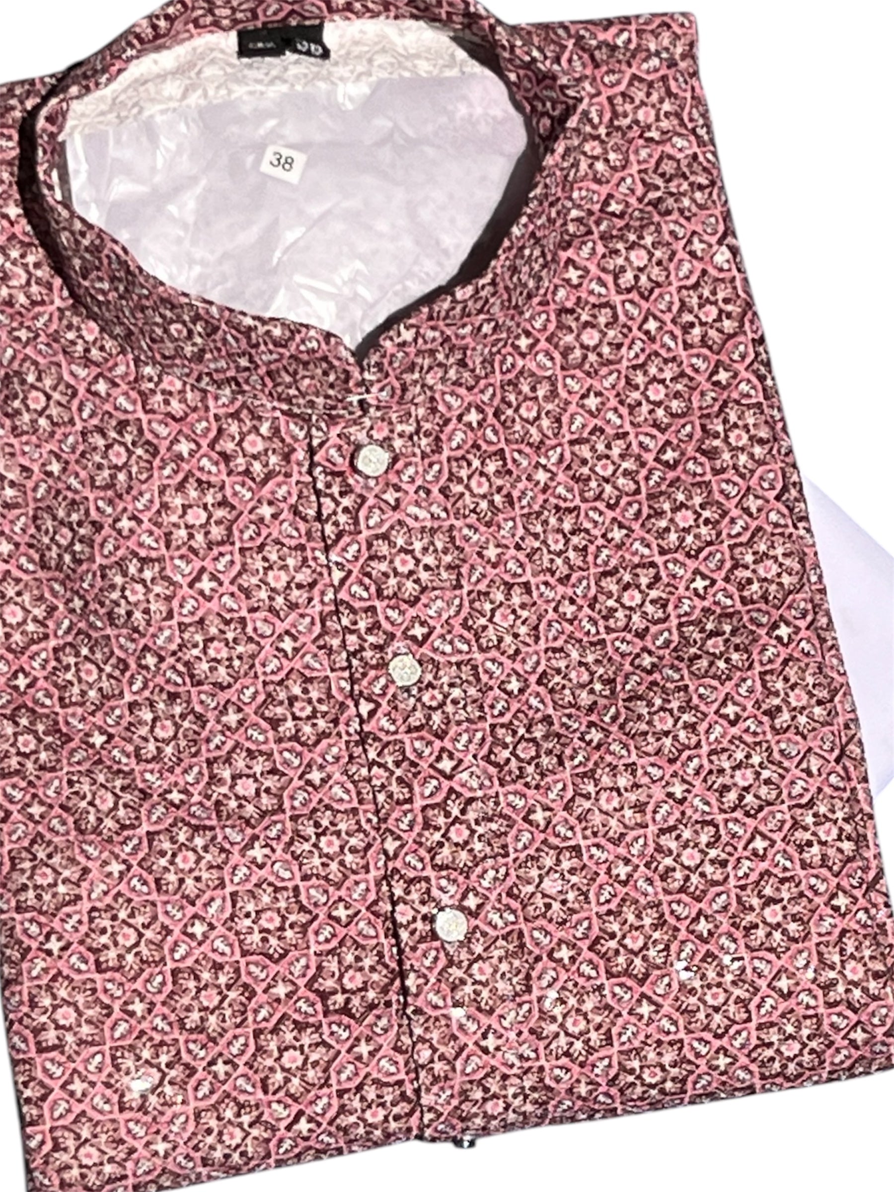 Lucknowi Mens Kurta - Purple - MIRASILKS Lucknowi Mens Kurta - Purple