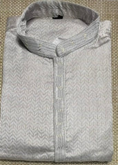 Grey Men's Pattern Kurta Set - MIRASILKS Grey Men's Pattern Kurta Set