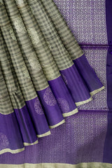 Fossil Gray soft silk saree - MIRASILKS Fossil Gray soft silk saree