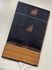 Navy Blue silk cotton saree - MIRASILKS Navy Blue silk cotton saree