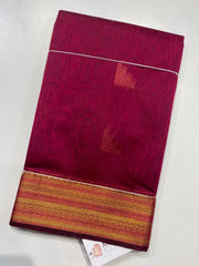 Current Red silk cotton saree - MIRASILKS Current Red silk cotton saree
